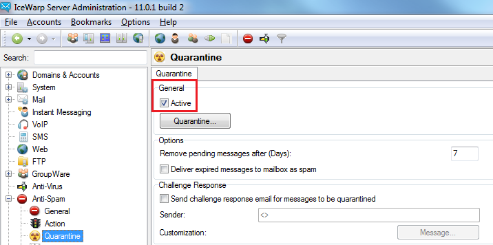 Automatic removal of invalid quarantine accounts online